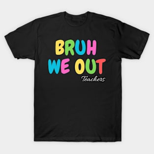 Bye Bruh We Out End Of School Retro Rainbow Sunglasses Boys T-Shirt T-Shirt